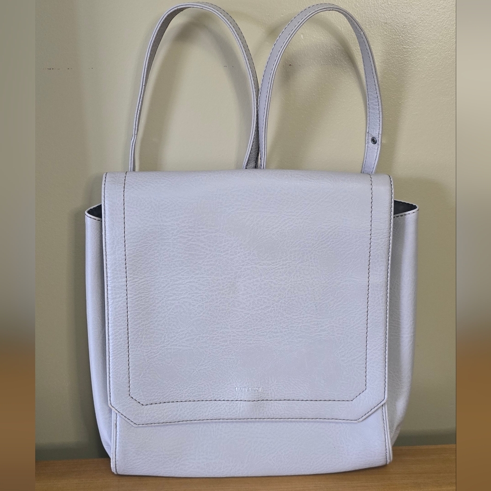 Matt and Nat Backpack Laptop bag Vegan Leather Gray
